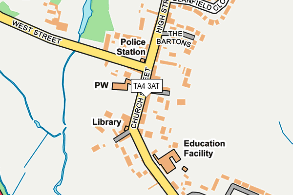 TA4 3AT map - OS OpenMap – Local (Ordnance Survey)