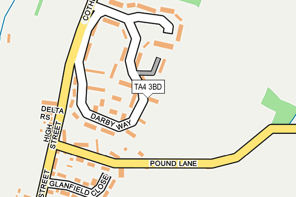 TA4 3BD map - OS OpenMap – Local (Ordnance Survey)