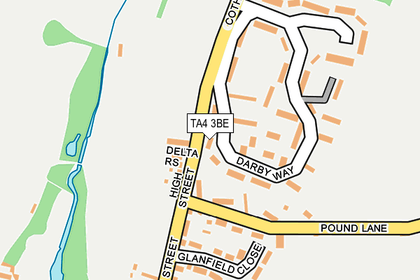 TA4 3BE map - OS OpenMap – Local (Ordnance Survey)