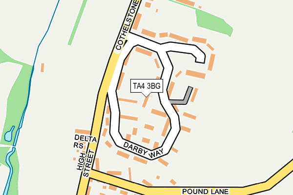 TA4 3BG map - OS OpenMap – Local (Ordnance Survey)