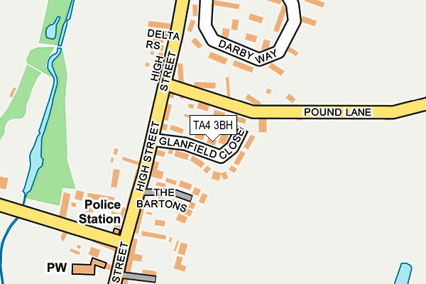 TA4 3BH map - OS OpenMap – Local (Ordnance Survey)