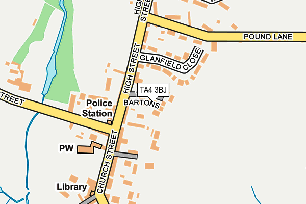 TA4 3BJ map - OS OpenMap – Local (Ordnance Survey)