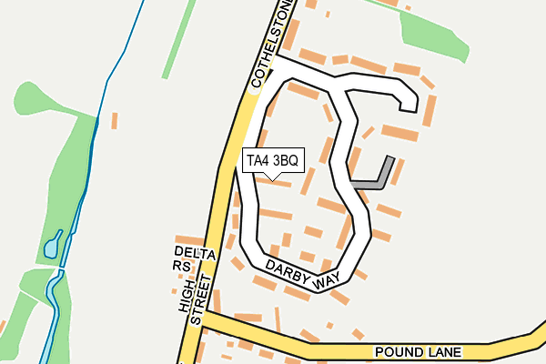 TA4 3BQ map - OS OpenMap – Local (Ordnance Survey)