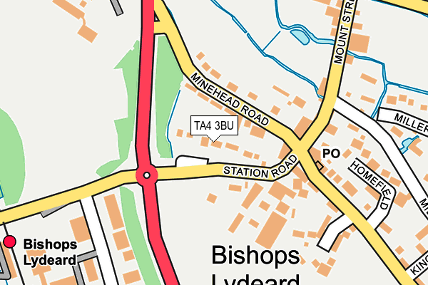 TA4 3BU map - OS OpenMap – Local (Ordnance Survey)