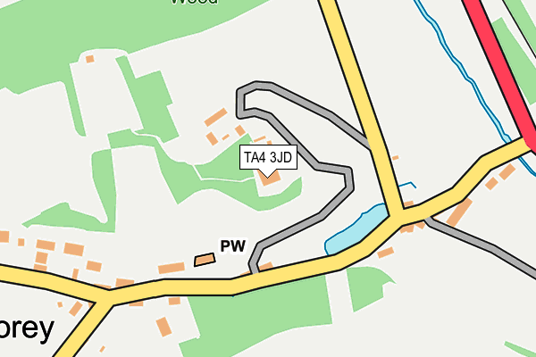 TA4 3JD map - OS OpenMap – Local (Ordnance Survey)