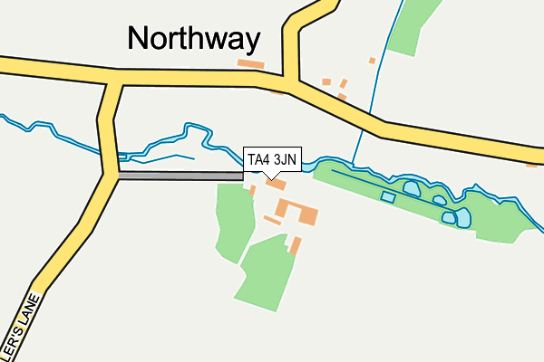 TA4 3JN map - OS OpenMap – Local (Ordnance Survey)