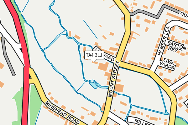 TA4 3LJ map - OS OpenMap – Local (Ordnance Survey)