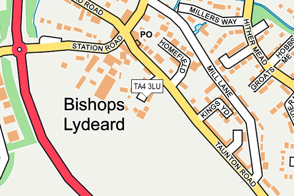 TA4 3LU map - OS OpenMap – Local (Ordnance Survey)