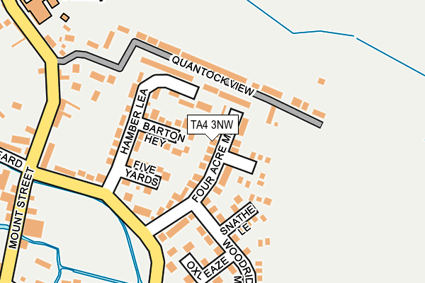 TA4 3NW map - OS OpenMap – Local (Ordnance Survey)