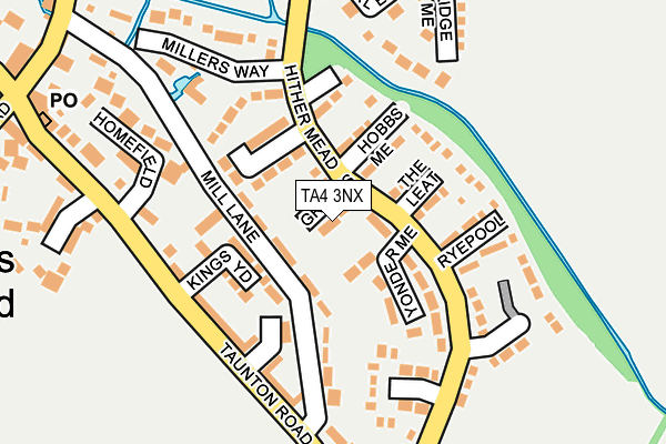 TA4 3NX map - OS OpenMap – Local (Ordnance Survey)