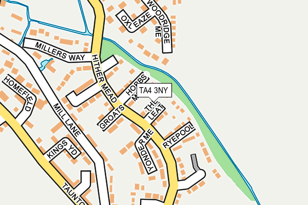 TA4 3NY map - OS OpenMap – Local (Ordnance Survey)