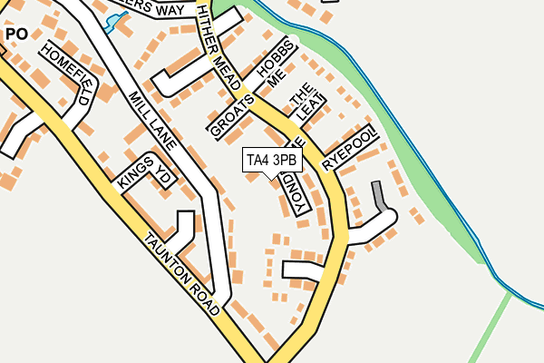 TA4 3PB map - OS OpenMap – Local (Ordnance Survey)