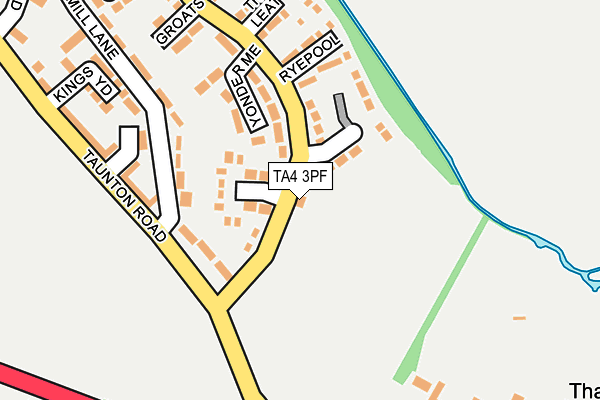 TA4 3PF map - OS OpenMap – Local (Ordnance Survey)