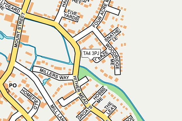 TA4 3PJ map - OS OpenMap – Local (Ordnance Survey)