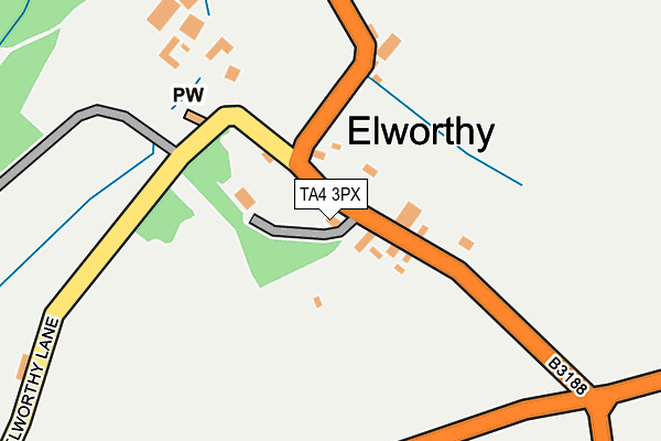TA4 3PX map - OS OpenMap – Local (Ordnance Survey)