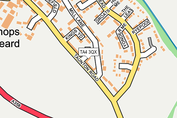 TA4 3QX map - OS OpenMap – Local (Ordnance Survey)