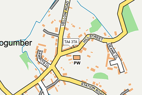 TA4 3TA map - OS OpenMap – Local (Ordnance Survey)