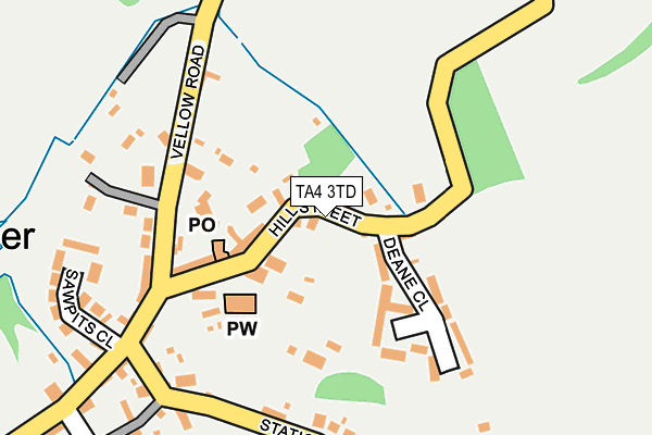 TA4 3TD map - OS OpenMap – Local (Ordnance Survey)