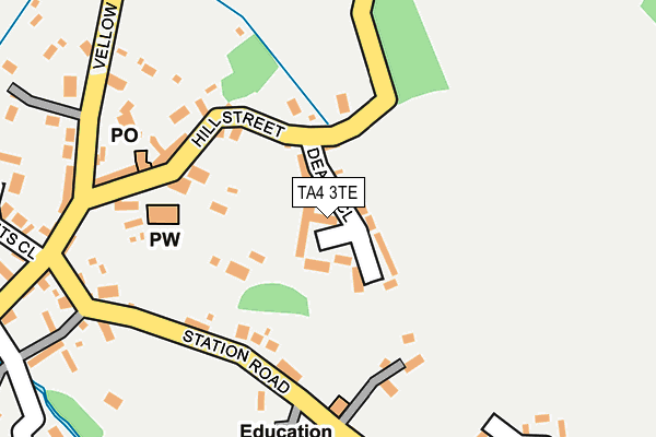 TA4 3TE map - OS OpenMap – Local (Ordnance Survey)