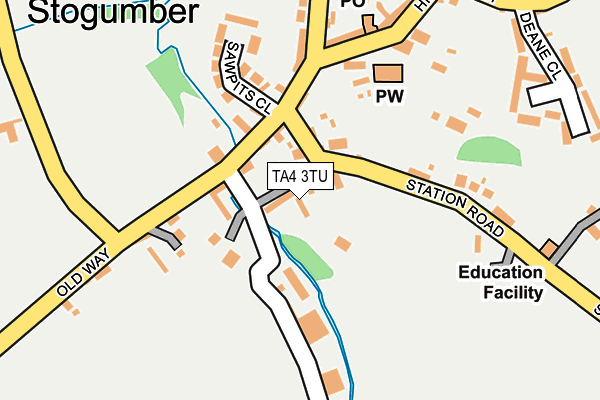 TA4 3TU map - OS OpenMap – Local (Ordnance Survey)