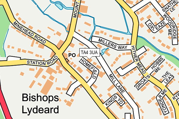 TA4 3UA map - OS OpenMap – Local (Ordnance Survey)