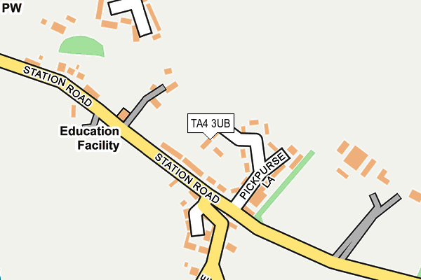 TA4 3UB map - OS OpenMap – Local (Ordnance Survey)