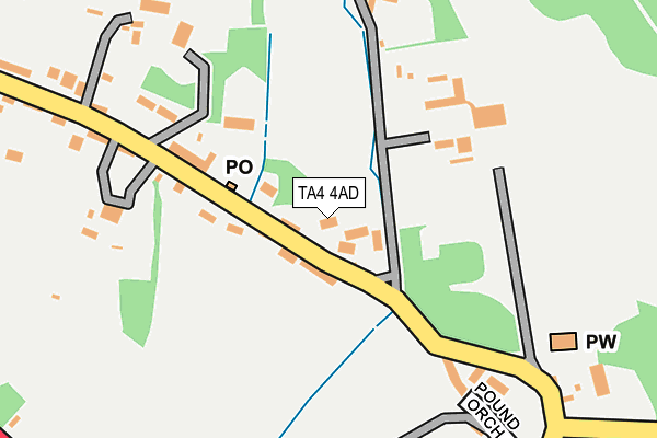 TA4 4AD map - OS OpenMap – Local (Ordnance Survey)