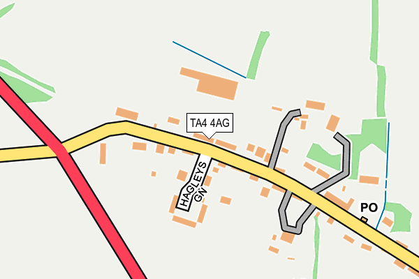 TA4 4AG map - OS OpenMap – Local (Ordnance Survey)