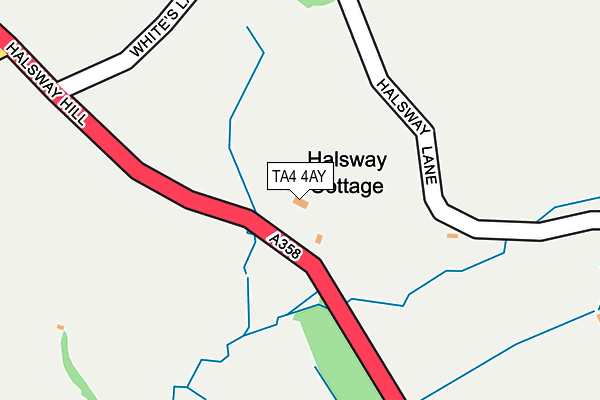 TA4 4AY map - OS OpenMap – Local (Ordnance Survey)