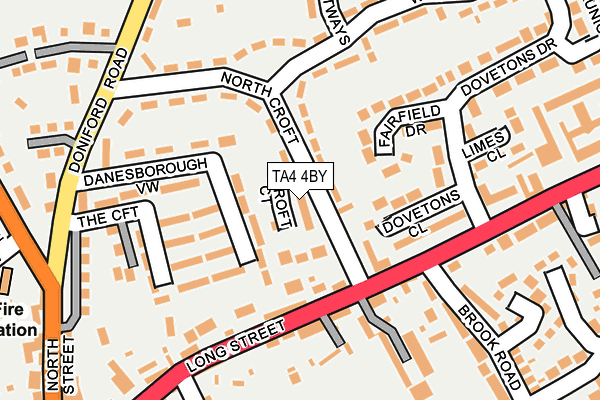 TA4 4BY map - OS OpenMap – Local (Ordnance Survey)