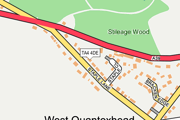 TA4 4DE map - OS OpenMap – Local (Ordnance Survey)