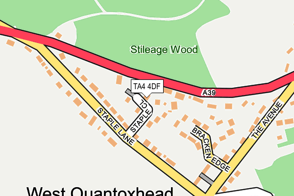 TA4 4DF map - OS OpenMap – Local (Ordnance Survey)