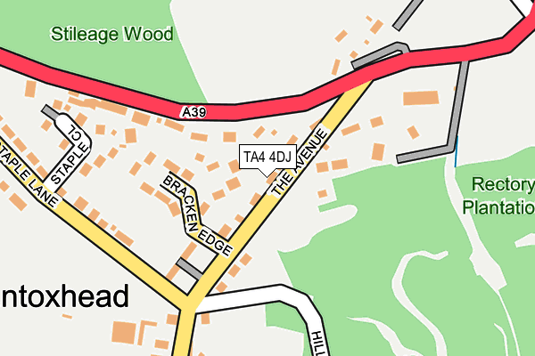 TA4 4DJ map - OS OpenMap – Local (Ordnance Survey)