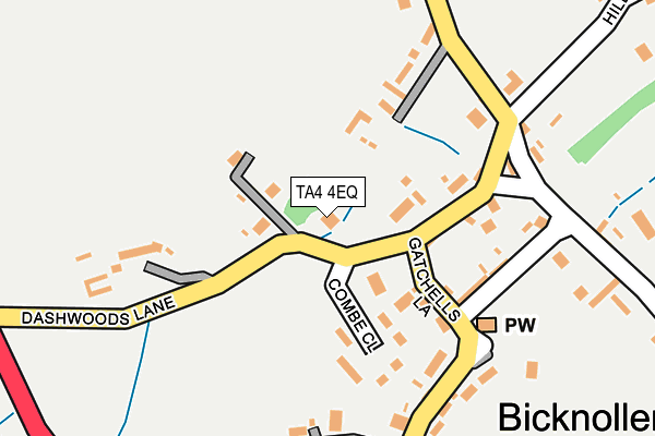 TA4 4EQ map - OS OpenMap – Local (Ordnance Survey)