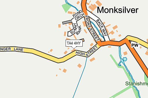 TA4 4HY map - OS OpenMap – Local (Ordnance Survey)