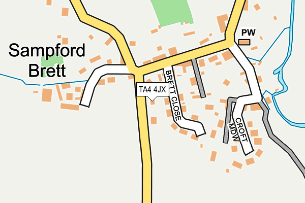 TA4 4JX map - OS OpenMap – Local (Ordnance Survey)