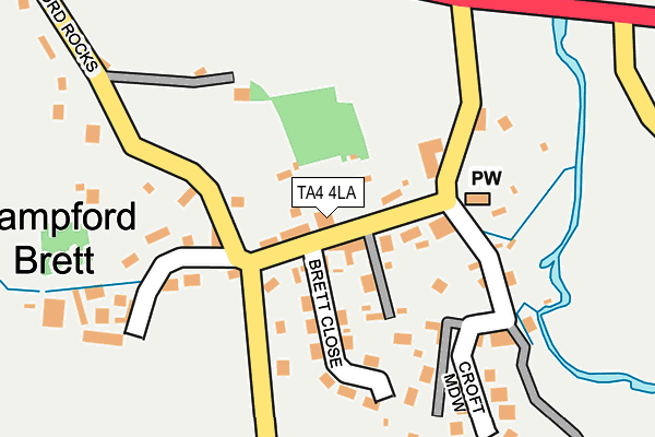 TA4 4LA map - OS OpenMap – Local (Ordnance Survey)