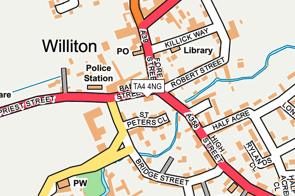 TA4 4NG map - OS OpenMap – Local (Ordnance Survey)