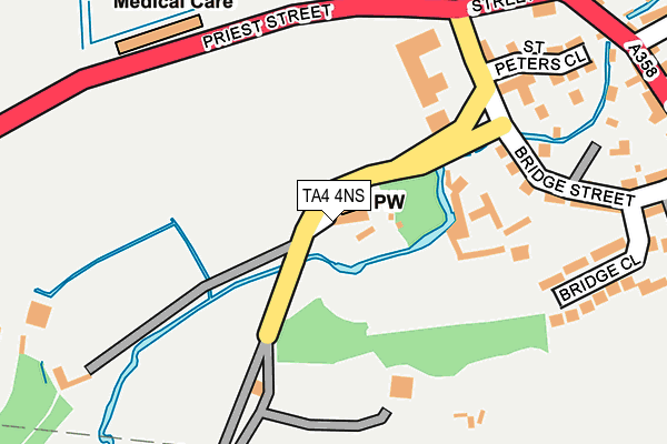 TA4 4NS map - OS OpenMap – Local (Ordnance Survey)