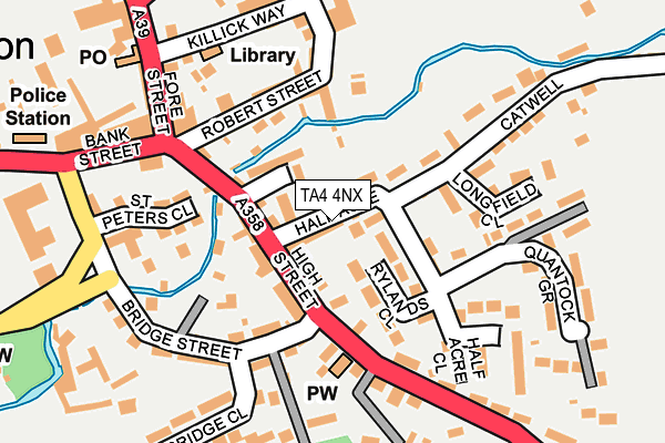 TA4 4NX map - OS OpenMap – Local (Ordnance Survey)