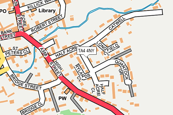 TA4 4NY map - OS OpenMap – Local (Ordnance Survey)