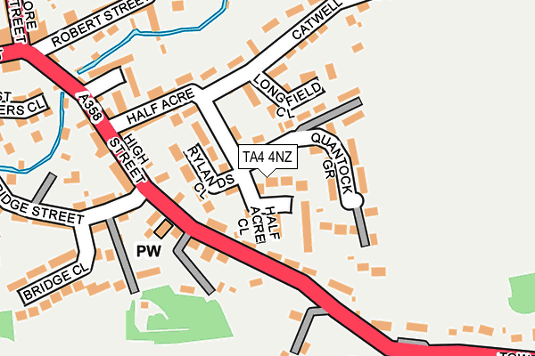 TA4 4NZ map - OS OpenMap – Local (Ordnance Survey)