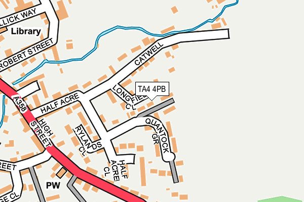 TA4 4PB map - OS OpenMap – Local (Ordnance Survey)