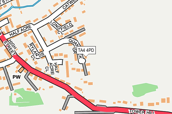 TA4 4PD map - OS OpenMap – Local (Ordnance Survey)
