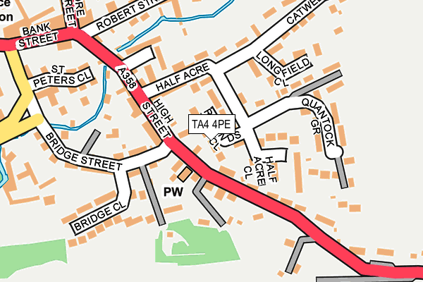 TA4 4PE map - OS OpenMap – Local (Ordnance Survey)