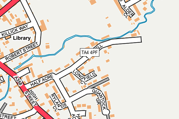 TA4 4PF map - OS OpenMap – Local (Ordnance Survey)