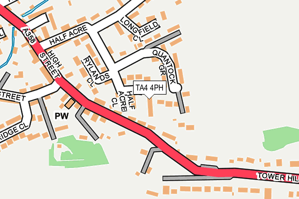 TA4 4PH map - OS OpenMap – Local (Ordnance Survey)