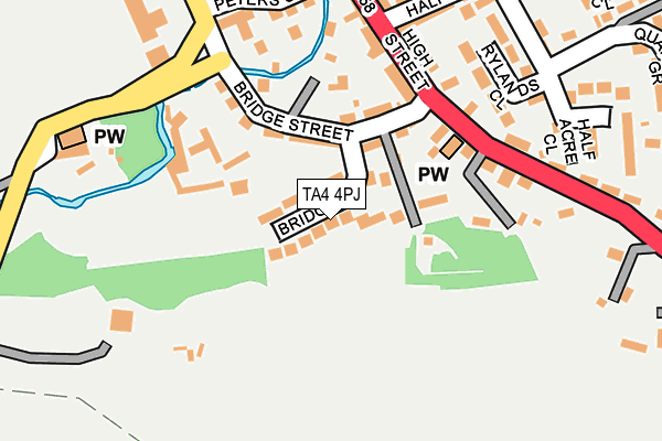 TA4 4PJ map - OS OpenMap – Local (Ordnance Survey)