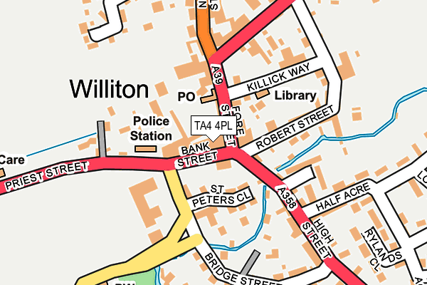 TA4 4PL map - OS OpenMap – Local (Ordnance Survey)