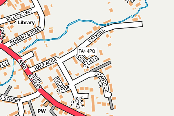 TA4 4PQ map - OS OpenMap – Local (Ordnance Survey)